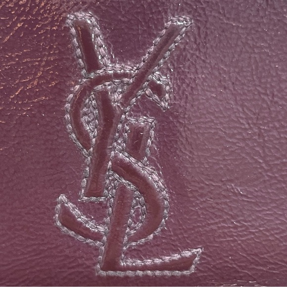 *GVY* YSL EUC Belle De Jour Zip Around Wallet Purple Textured Patent Calfskin - Picture 16 of 16